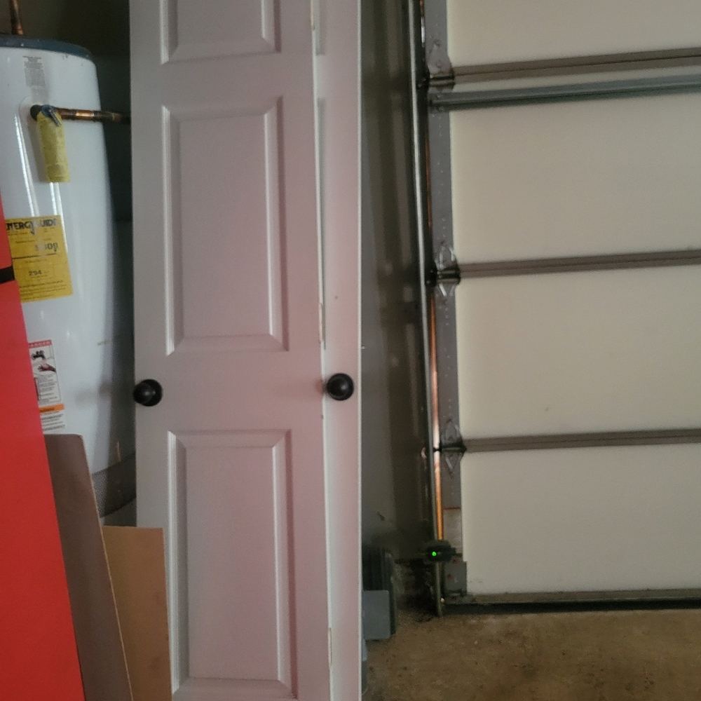 SOLD 1 18x80 Wood doors with dummy knobs. Hinge on left side